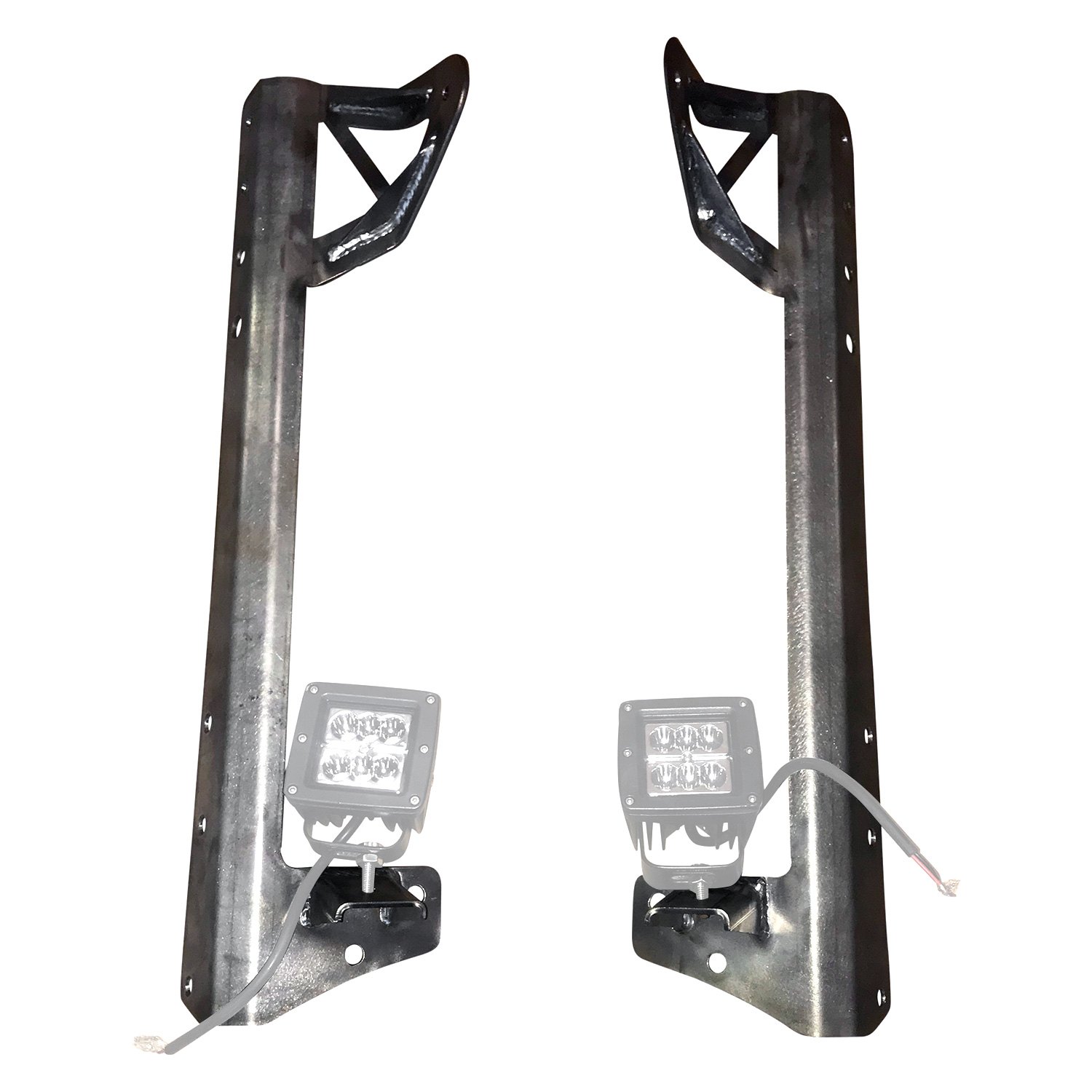 Affordable Offroad® Jklightbarpod - Windshield Frame and A-Pillar Mounts  for 50\, image size:1500x1500