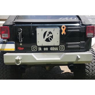 Affordable Offroad® - Elite Series Stubby Black Powder Coated Rear HD Bumper