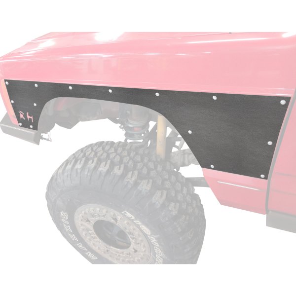 Affordable Offroad® - Raw Steel Front Body Armors with Rub Rails