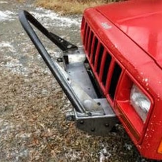 Affordable Offroad® - Rock Hard Series Plain Winch Front Modular Bumper with Stinger