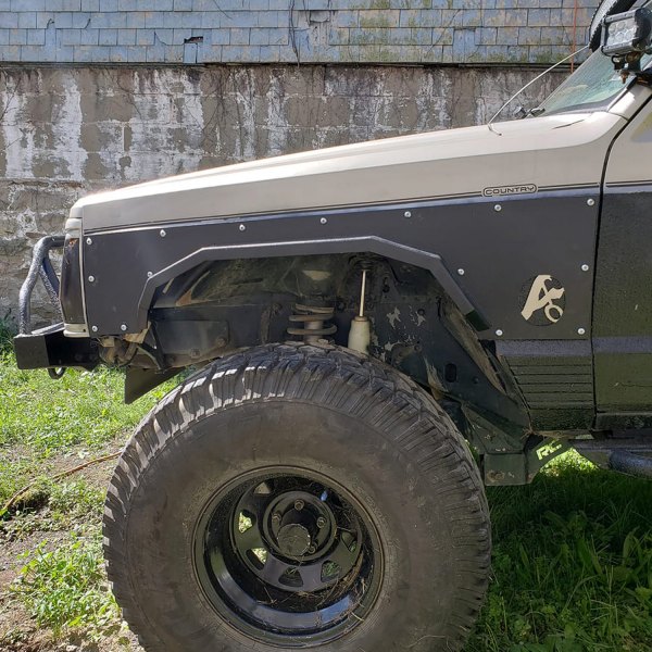 Affordable Offroad® - Elite Raw Steel Front Body Armor with Flares