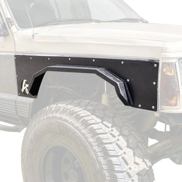 Affordable Offroad® - Elite Raw Steel Front Body Armor with Flares