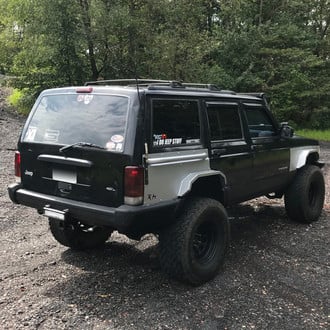 Affordable Offroad® - Elite Raw Rear Body Armor with Flares