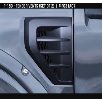 Air Design® - Satin Black Front Fender Vent Set