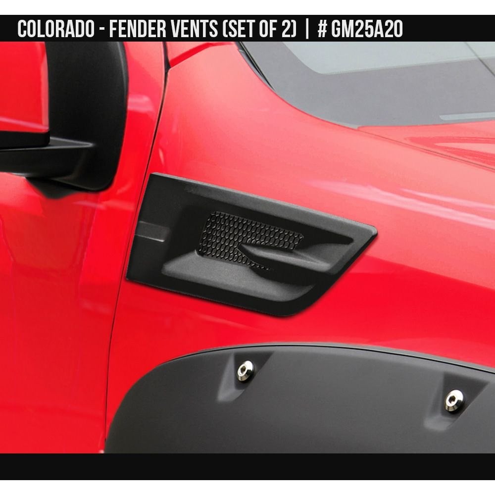 Air Design® GM25A20 Satin Black Fender Vents