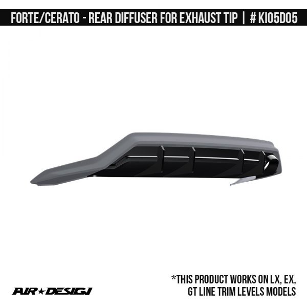 Air Design® - Rear Diffuser with Exhaust Tip Cutouts (Unpainted)