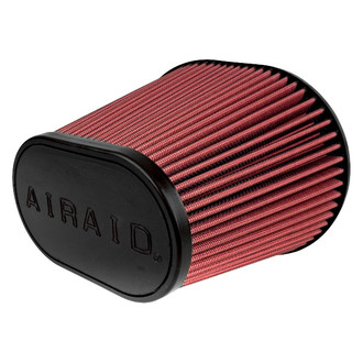 AIRAID® - SynthaMax® SynthaMax® Oval Tapered Red Air Filter (6" F x 7.25" BOL x 4.25" BOW x 7.25" TOL x 4.75" TOW x 9" H)