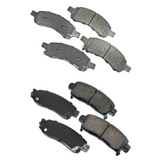 Akebono® - Pro-ACT™ Ultra-Premium Ceramic Front and Rear Disc Brake Pad Set