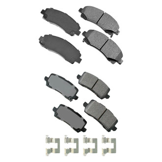 Akebono® - Pro-ACT™ Ultra-Premium Ceramic Front and Rear Disc Brake Pad Set