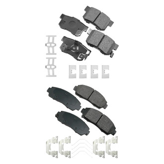 Akebono® - Pro-ACT™ Ultra-Premium Ceramic Front and Rear Disc Brake Pad Set
