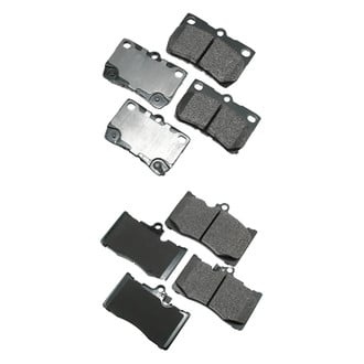 Akebono® - Pro-ACT™ Ultra-Premium Ceramic Front and Rear Disc Brake Pad Set