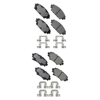 Akebono® - Pro-ACT™ Ultra-Premium Ceramic Front and Rear Disc Brake Pad Set