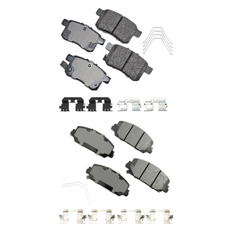 Akebono® - Pro-ACT™ Ultra-Premium Ceramic Front and Rear Disc Brake Pad Set