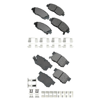 Akebono® - Pro-ACT™ Ultra-Premium Ceramic Front and Rear Disc Brake Pad Set