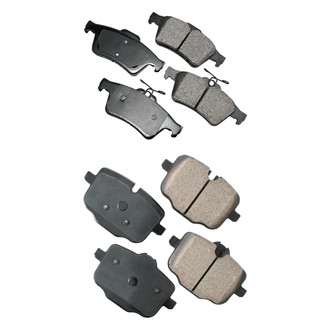 Akebono® - EURO™ Ultra-Premium Ceramic Front and Rear Disc Brake Pad Set