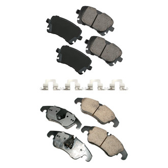 Akebono® - EURO™ Ultra-Premium Ceramic Front and Rear Disc Brake Pad Set