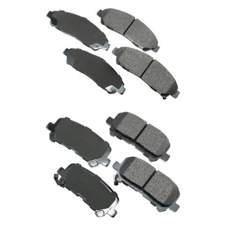 Akebono® - Pro-ACT™ Ultra-Premium Ceramic Front and Rear Disc Brake Pad Set