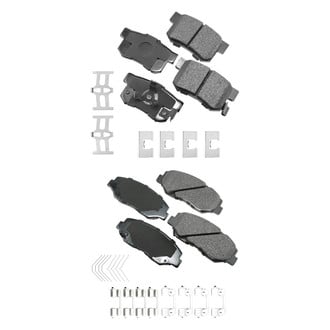 Akebono® - Pro-ACT™ Ultra-Premium Ceramic Front and Rear Disc Brake Pad Set