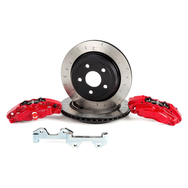  Alcon Brakes® - Off Road C-Hook Slotted 1-Piece Heavy Duty Rear Brake Kit