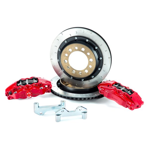  Alcon Brakes® - Off Road C-Hook Slotted 2-Piece Heavy Duty Rear Brake Kit