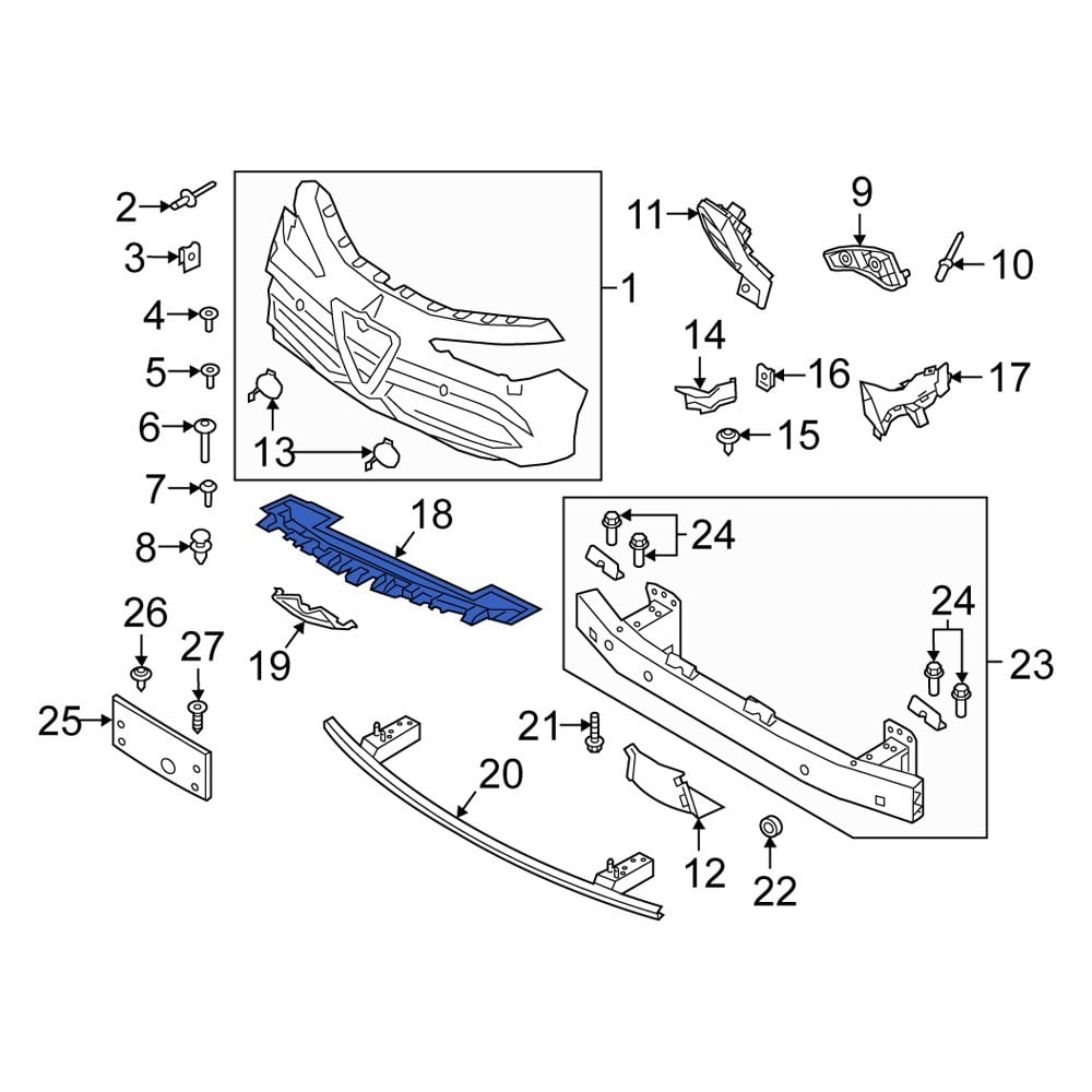 Alfa Romeo OE 7ZD34LXHAA - Front Upper Radiator Support Air