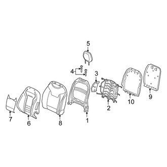 Alfa Romeo OE - Seats & Tracks - Front Seat Components (Seat Back), (Base / Intensa / Tributo Italiano)