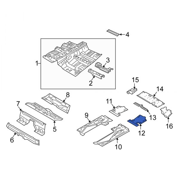 Floor Pan Splash Shield