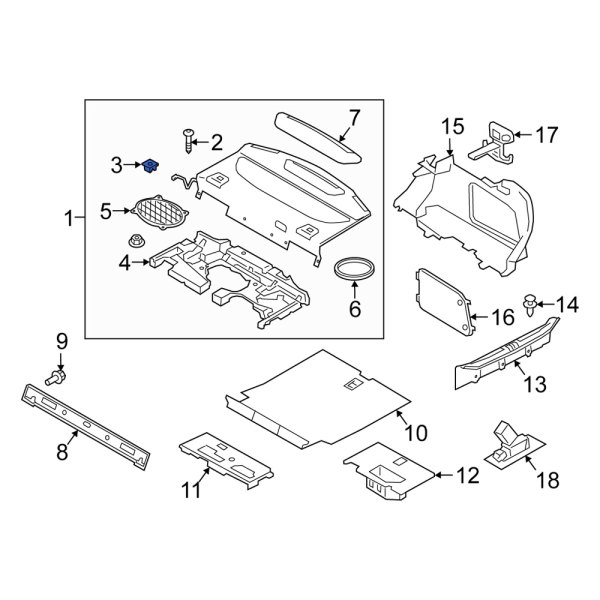 Package Tray Trim Nut