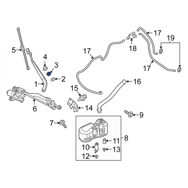 Windshield Wiper Arm Nut