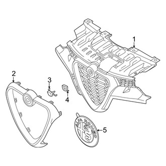 Alfa Romeo OE - Front Bumper & Grille - Grille & Components
