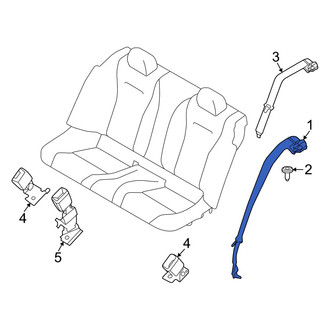 Alfa Romeo OE - Rear Left Seat Belt Lap and Shoulder Belt
