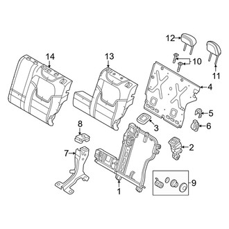 Alfa Romeo OE - Seats & Tracks - Rear Seat Components (60% Side), (Base)