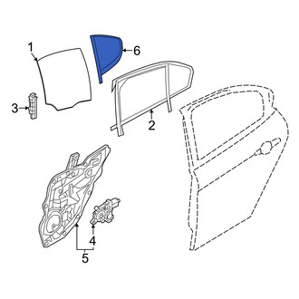 Alfa Romeo OE - Rear Right Vent Window Assembly