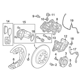 Alfa Romeo OE - Rear Suspension - Brake Components (W/O Brembo), (Base 2.0L)