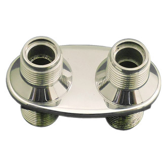 All American Billet® - Polished Oval Heater Bulkhead Fitting