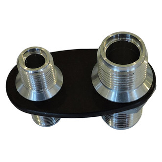 All American Billet® - Silverline Series Oval A/C Bulkhead 2 Fitting