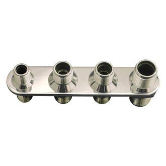 All American Billet® - Polished Inline A/C and Heater Bulkhead Fitting