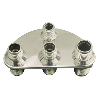 All American Billet® - Machined Flat Oval A/C and Heater Bulkhead Fitting