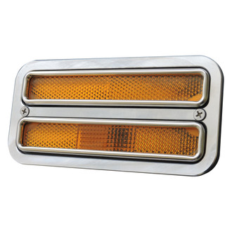 All American Billet® - Dual Window Polished Side Marker Light Bezels