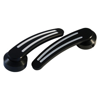 All American Billet® - Ball Milled Black with Grooves Interior Door Handles