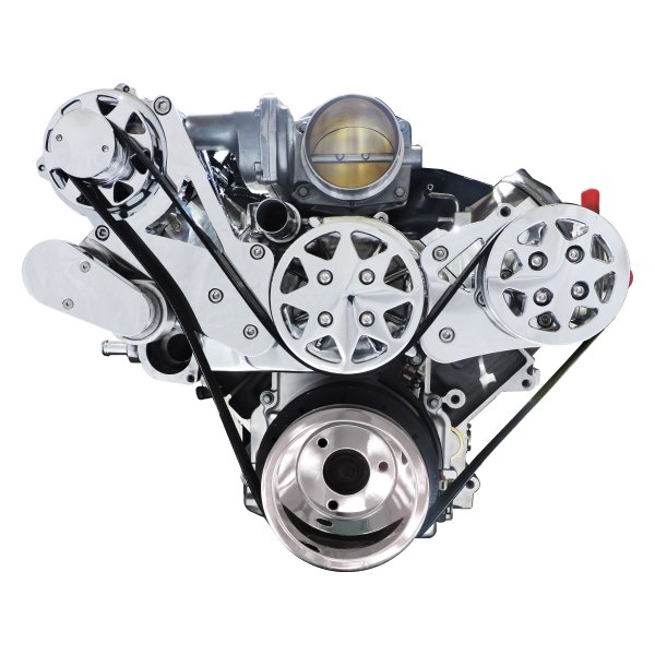 All American Billet® - Front Serpentine Drive System with Remote Reservoir