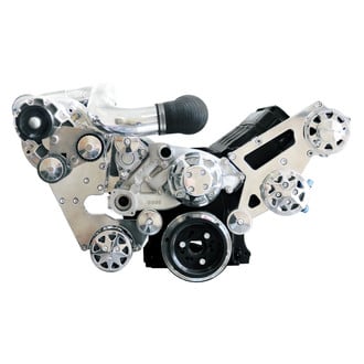 All American Billet® - Front Serpentine Supercharger Drive System with Remote Reservoir