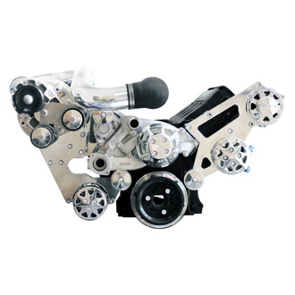 All American Billet® - Front Serpentine Supercharger Drive System with Remote Reservoir