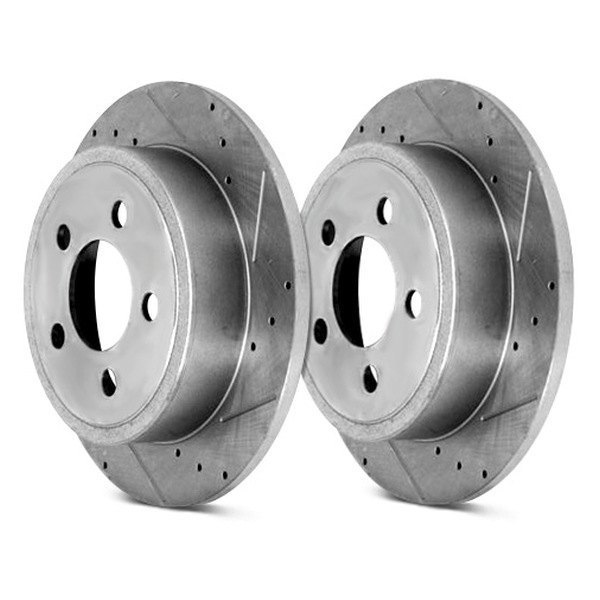 Alloy USA® - Drilled and Slotted 1-Piece Rear Brake Rotors