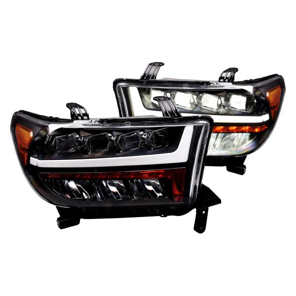 Alpha Owls® - Quad-Pro Black DRL Bar Projector LED Headlights with Sequential Turn Signal