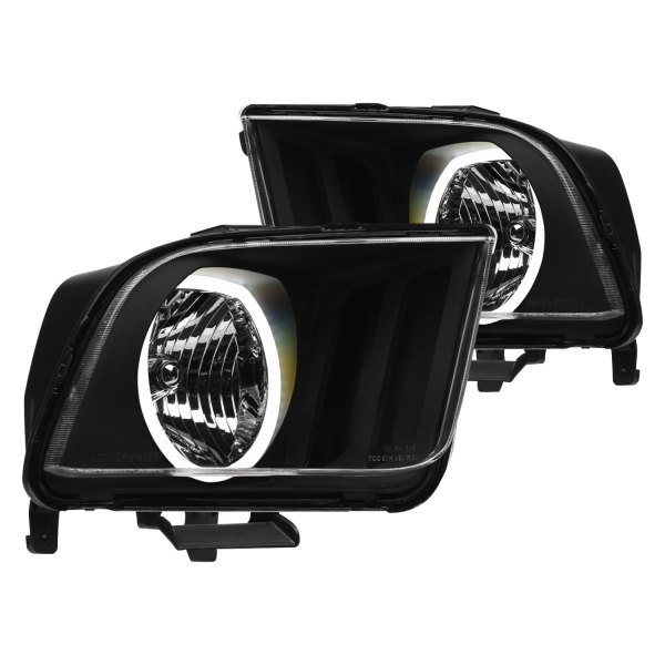 Alpha Owls® - LM Series Black LED Halo Headlights