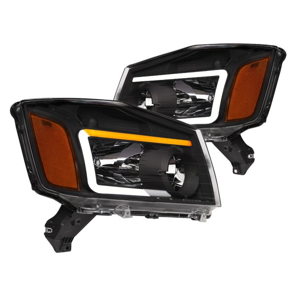 Alpha Owls® - SQ Series Black Sequential LED DRL Bar Headlights
