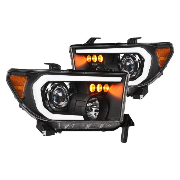 Alpha Owls® - LMP Series Black LED DRL Bar Projector Headlights