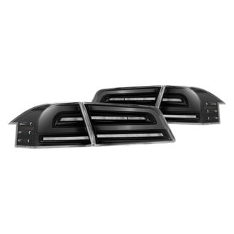 AlphaRex® - LUXX-Series Driver and Passenger Side Alpha-Black Sequential Fiber Optic LED Tail Lights
