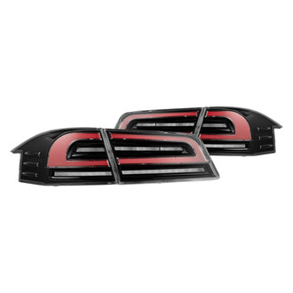 AlphaRex® - LUXX-Series Driver and Passenger Side Black Sequential LED Tail Lights